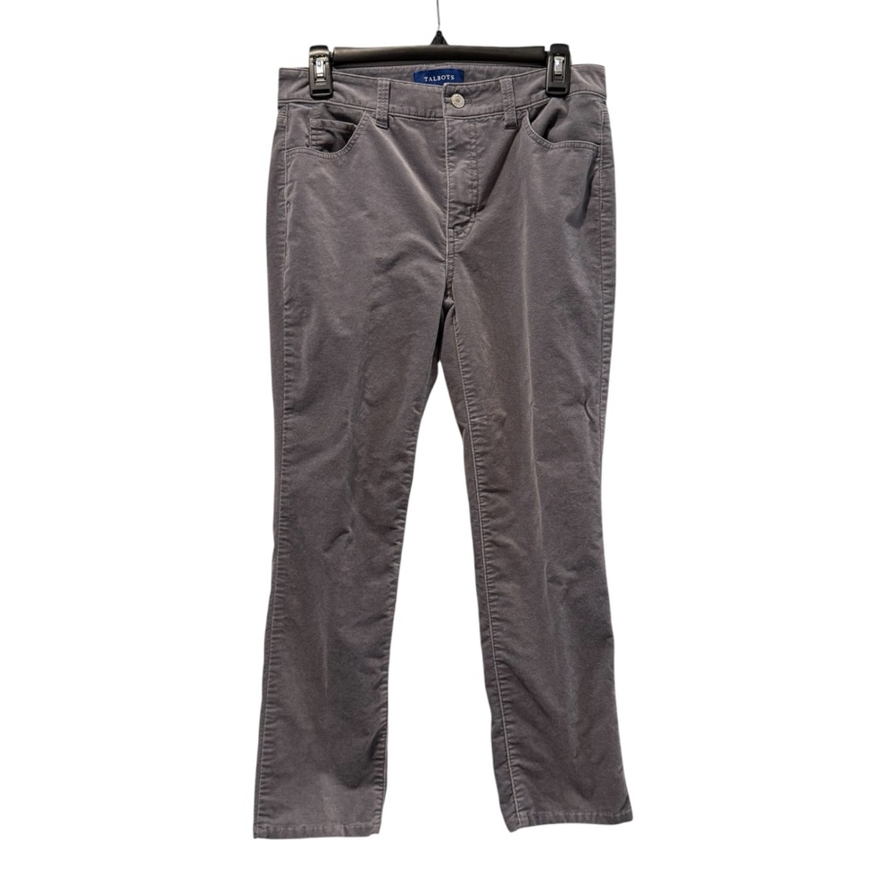 Talbots High Waist Straight Leg Soft Touch Pants Charcoal Grey Size‎ 4P